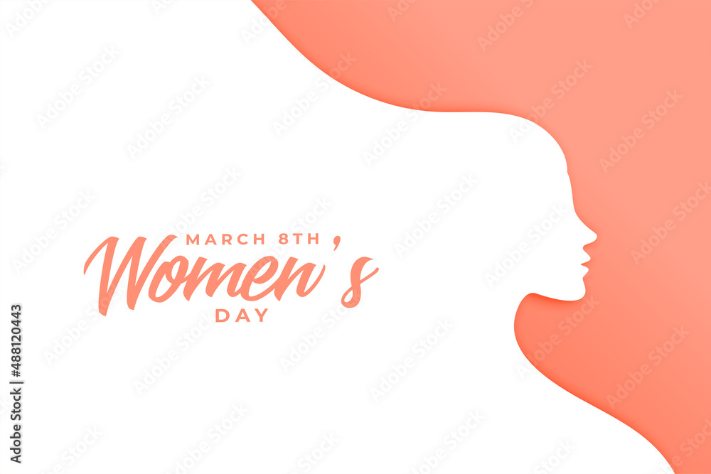 minimalist womens day celebration card design