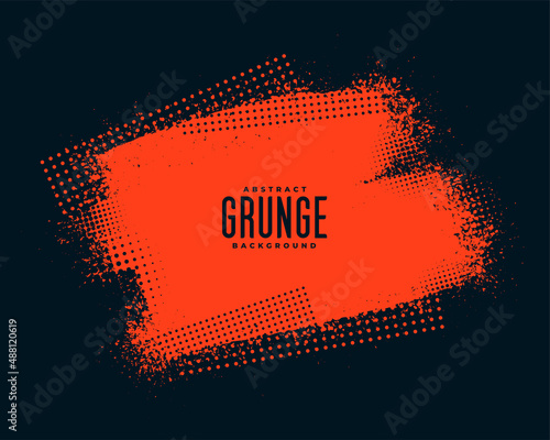 red halftone grunge on black background