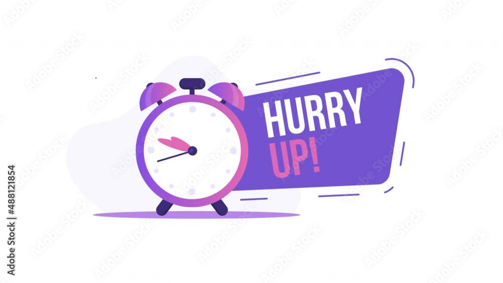 coool Hurry up alarm clock animation.4K motion animation. coool Hurry up alarm clock animation.4K motion animation.