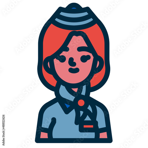 hostess two tone icon