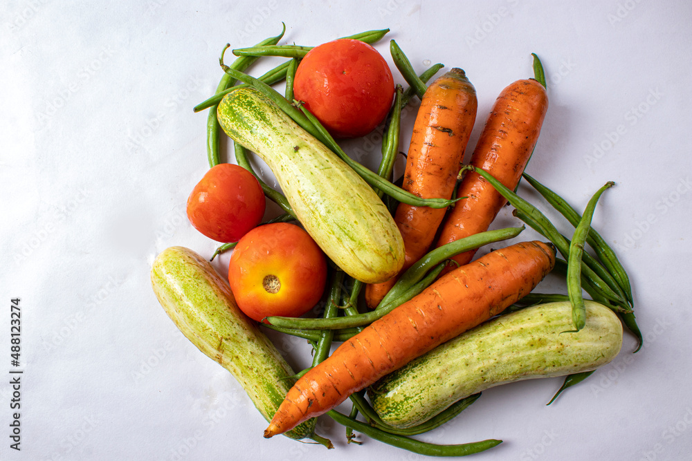 fresh vegetables in the basket