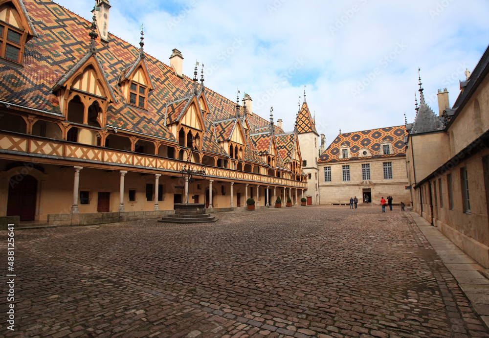 Hospices de Beaune - landmark and museum in Beaune, Burgundy, France