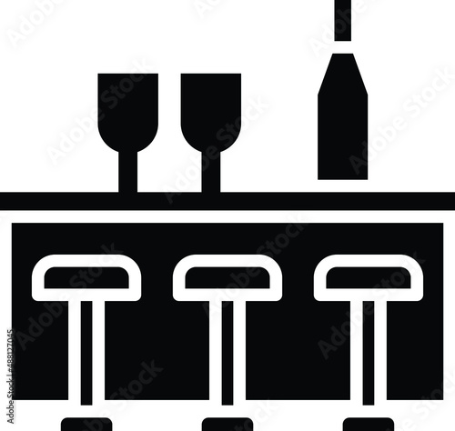 Bar Counter Icon Style