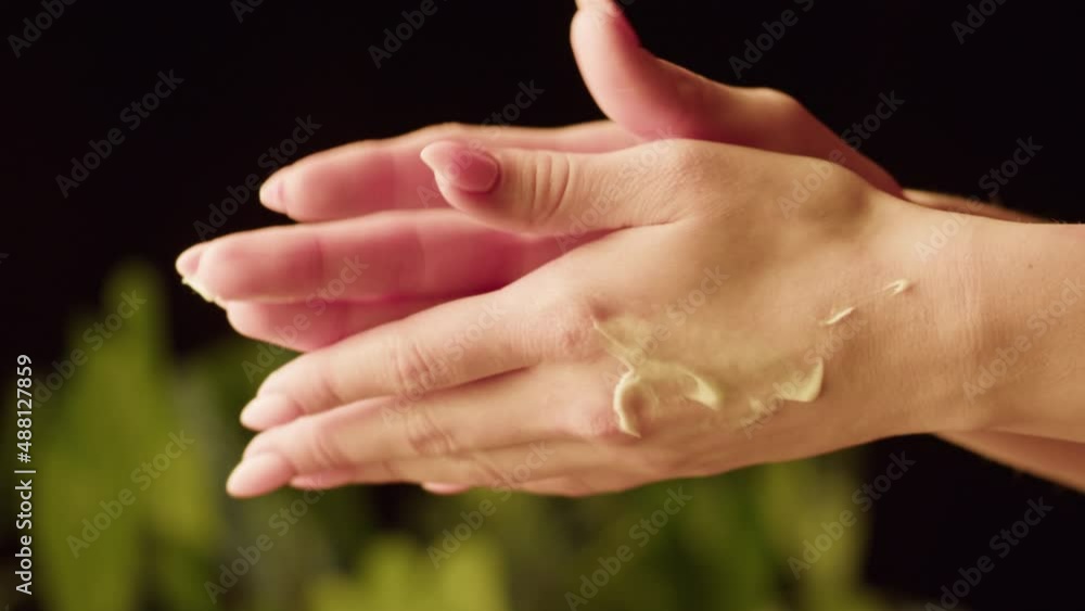 Woman using moisturizer cream close-up. Hand skin texture, bodycare concept, soft arm surface. Woman using moisturizer cream close-up. Hand skin texture, bodycare concept, soft arm surface.