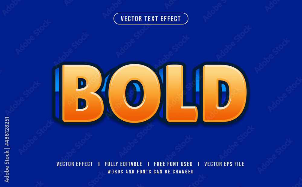 Bold Editable Vector Text Effect.