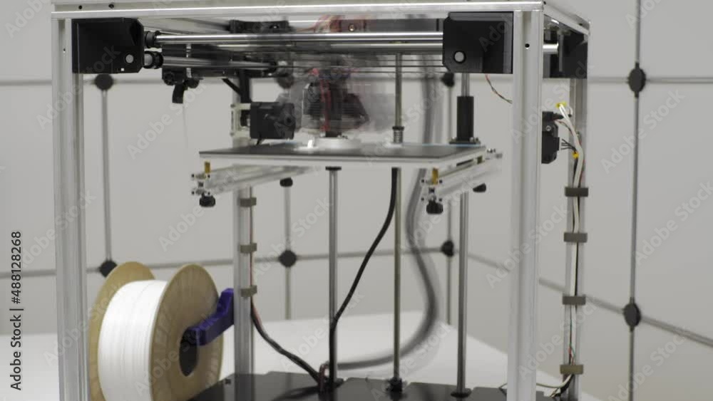 Time lapse of the 3D printing process of a plastic part on a 3D printer Time lapse of the 3D printing process of a plastic part on a 3D printer