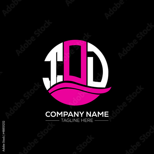 TOD logo monogram isolated on circle element design template, TOD letter logo design on black background. TOD creative initials letter logo concept.  TOD letter design.