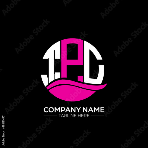 TPC logo monogram isolated on circle element design template, TPC letter logo design on black background. TPC creative initials letter logo concept.  TPC letter design.