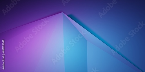 3d rendering of purple and blue abstract geometric background. Scene for advertising  technology  showcase  banner  cosmetic  fashion  business  metaverse  cyber. Sci-Fi Illustration. Product display