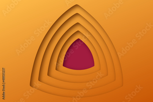 Obraz na płótnie Abstract 3d orange background with shapes and shadow w salonie
