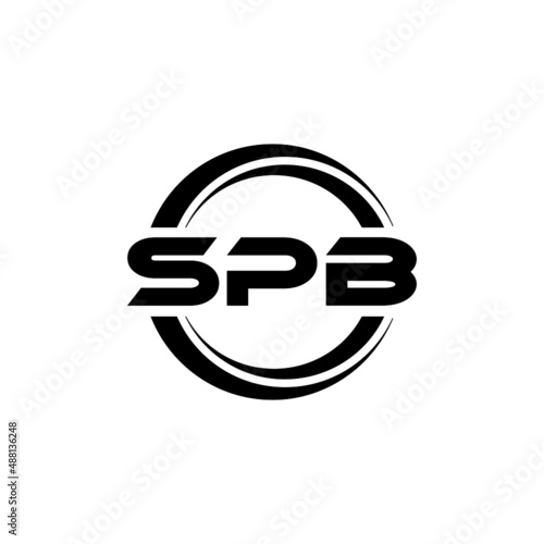 SPB letter logo design with white background in illustrator, vector logo modern alphabet font overlap style. calligraphy designs for logo, Poster, Invitation, etc. photo