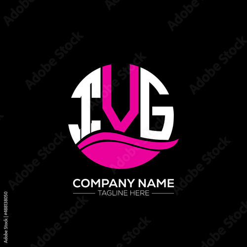 TVG logo monogram isolated on circle element design template, TVG letter logo design on black background. TVG creative initials letter logo concept.  TVG letter design. photo