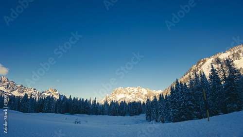 Ski mountaineering in the Carnic Alps, Friuli-Venezia Giulia, Italy