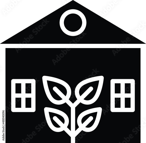 Eco House Icon Style