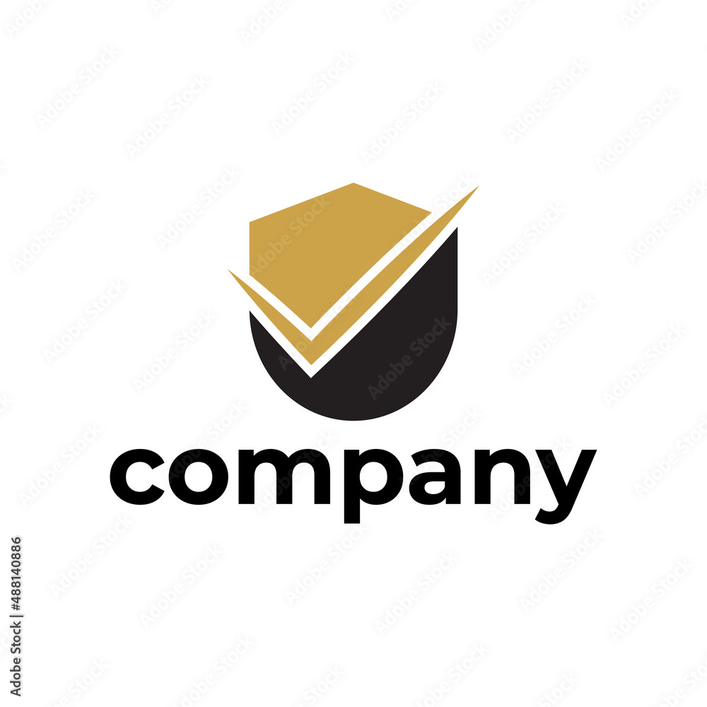 shield security protection check logo design shield security protection check logo design