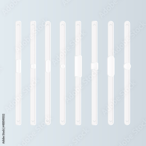 Scrollbars set. User interface elements. Templates for scrolling web pages. Vector illustration.