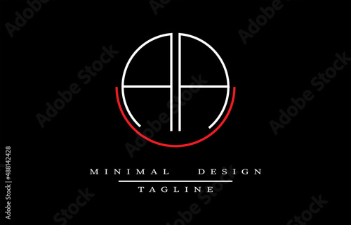 AA Minimalist Logo Design vector art Illuatration