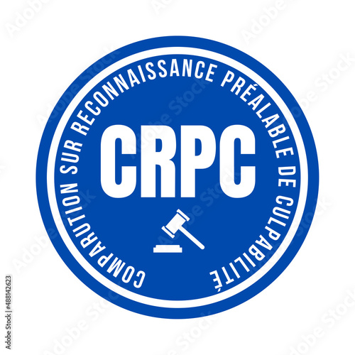 Symbole CRPC, comparution sur reconnaissance préalable de culpabilité