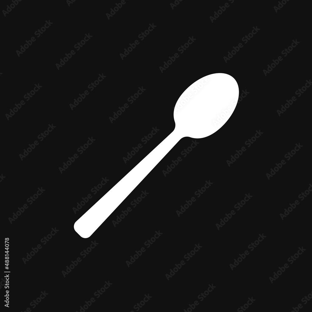 spoon icon on grey background spoon icon on grey background