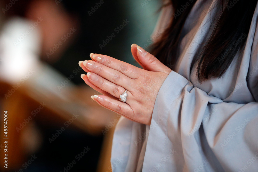 Obraz premium Faith and religion. Buddhism.