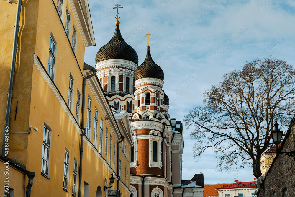 Tallin Old Town. Alexander Nevsky Cathedral. Tallin the capital of Estonia. Baltic states. Europe.