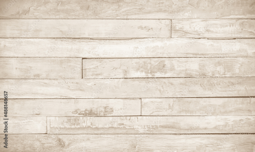 Naklejka premium Brown wood texture background. Wooden planks old of table top view and board nature pattern decoration.
