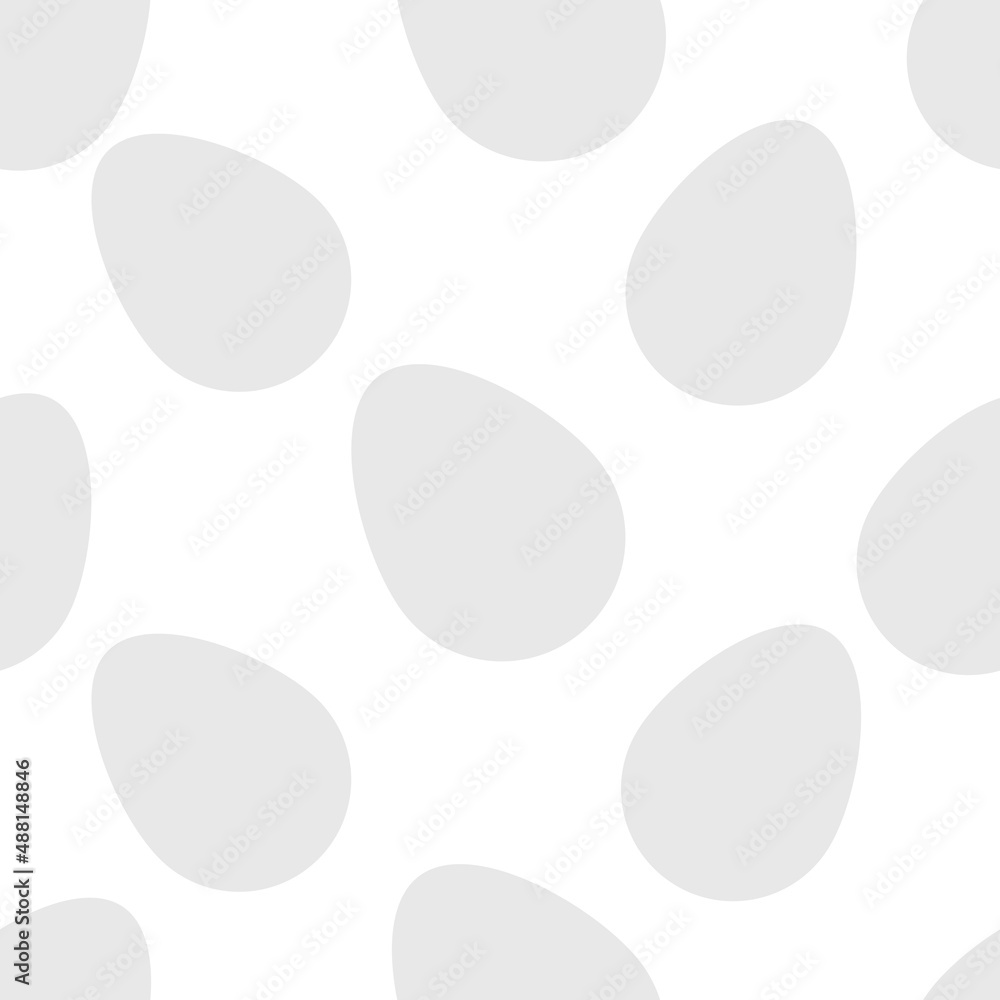Easter egg. Chicken egg is white. Repeating vector pattern. Isolated background. Flat style. Seamless holiday ornament. Easter background from eggs. Happy Easter. Fragile shell. Idea for web design Easter egg. Chicken egg is white. Repeating vector pattern. Isolated background. Flat style. Seamless holiday ornament. Easter background from eggs. Happy Easter. Fragile shell. Idea for web design