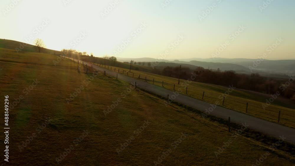 sunset in the countryside