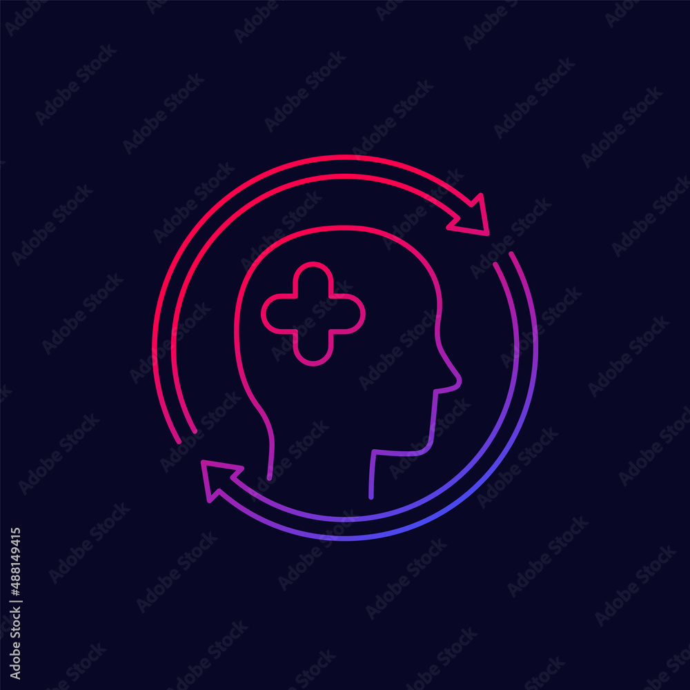 Rehab or recovery line vector icon Rehab or recovery line vector icon