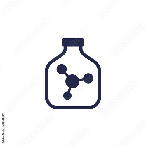 solvent bottle icon on white