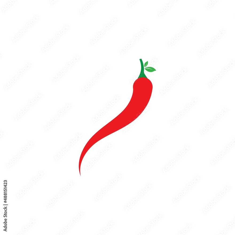 Red hot natural chili icon vector Illustration Red hot natural chili icon vector Illustration