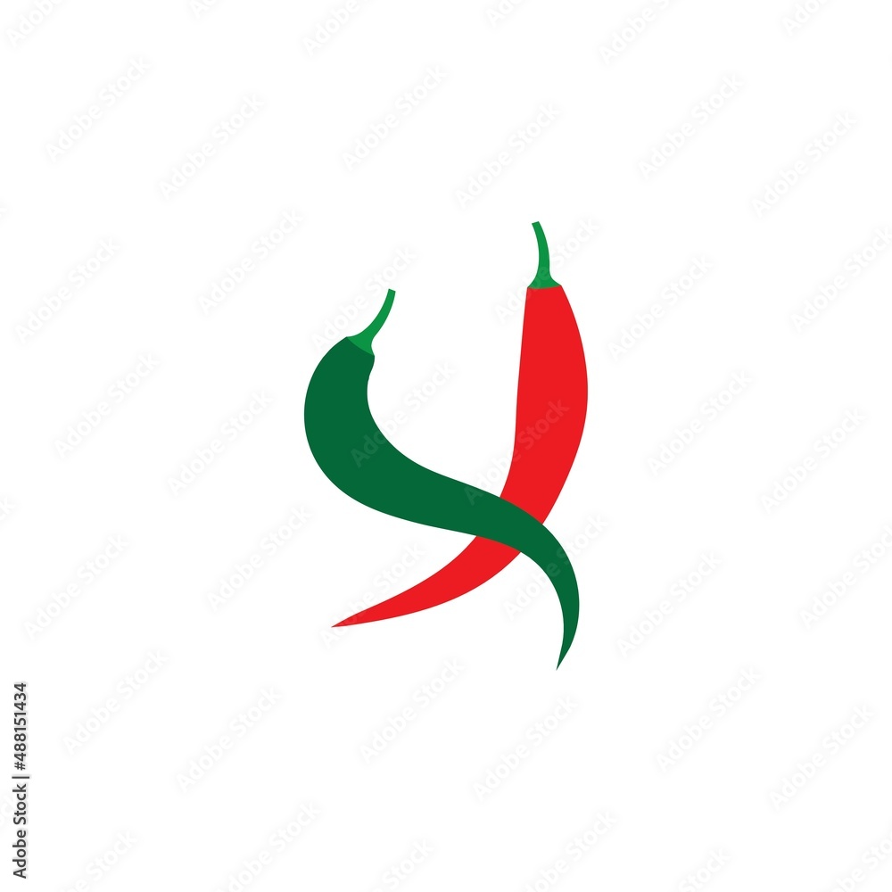 Red hot natural chili icon vector Illustration Red hot natural chili icon vector Illustration