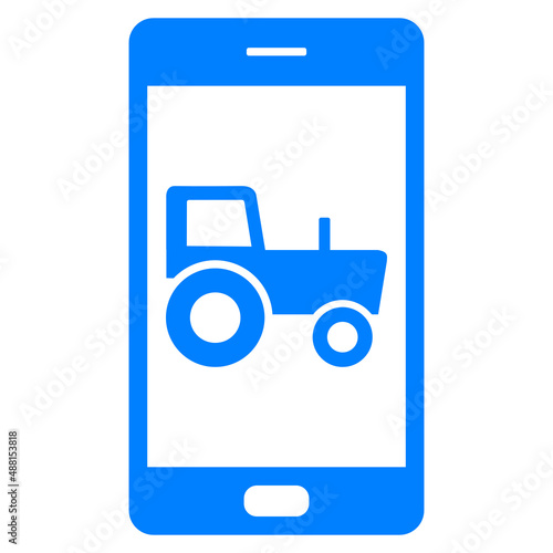 Traktor und Smartphone