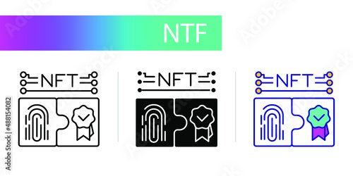 Constituents NFT. Three icons for web design