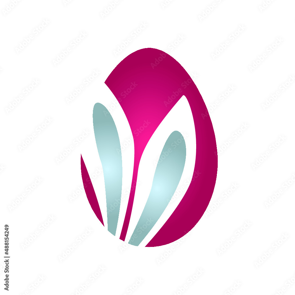 Easter symbol, egg and bunny ears