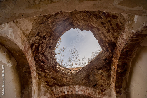 destroyed brick churches in russia