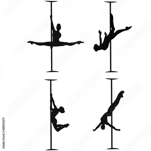 Pole dance figury, rysunek pole dance