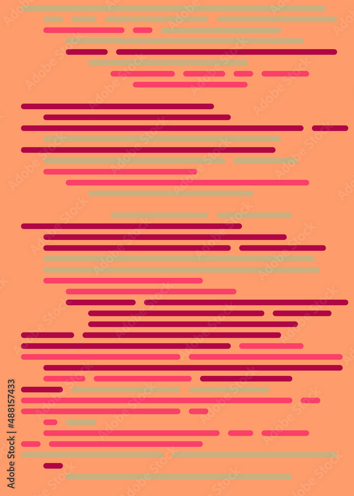 Code on screen vector illustration, flat cartoon coding lines simulation Code on screen vector illustration, flat cartoon coding lines simulation