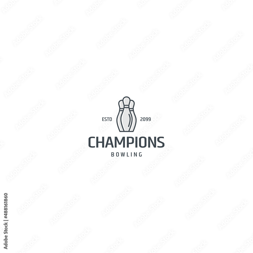 Bowling logo design template Bowling logo design template