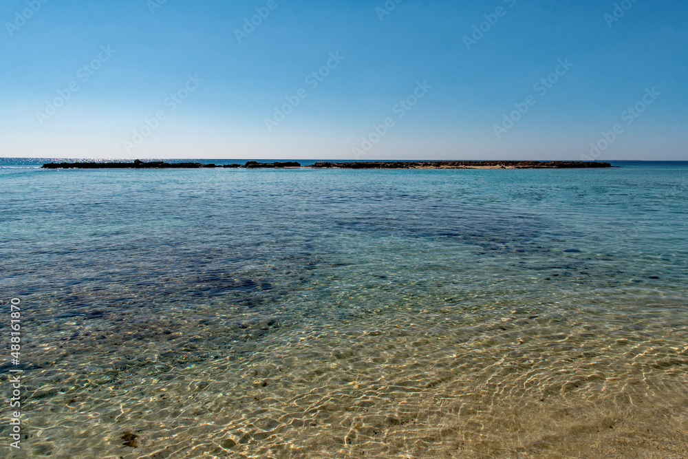 Der Ayia Thekla Beach in Ayia Napa, Provinz Famagusta auf Zypern
