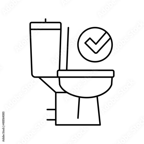good bowel movement, restroom toilet line icon vector illustration
