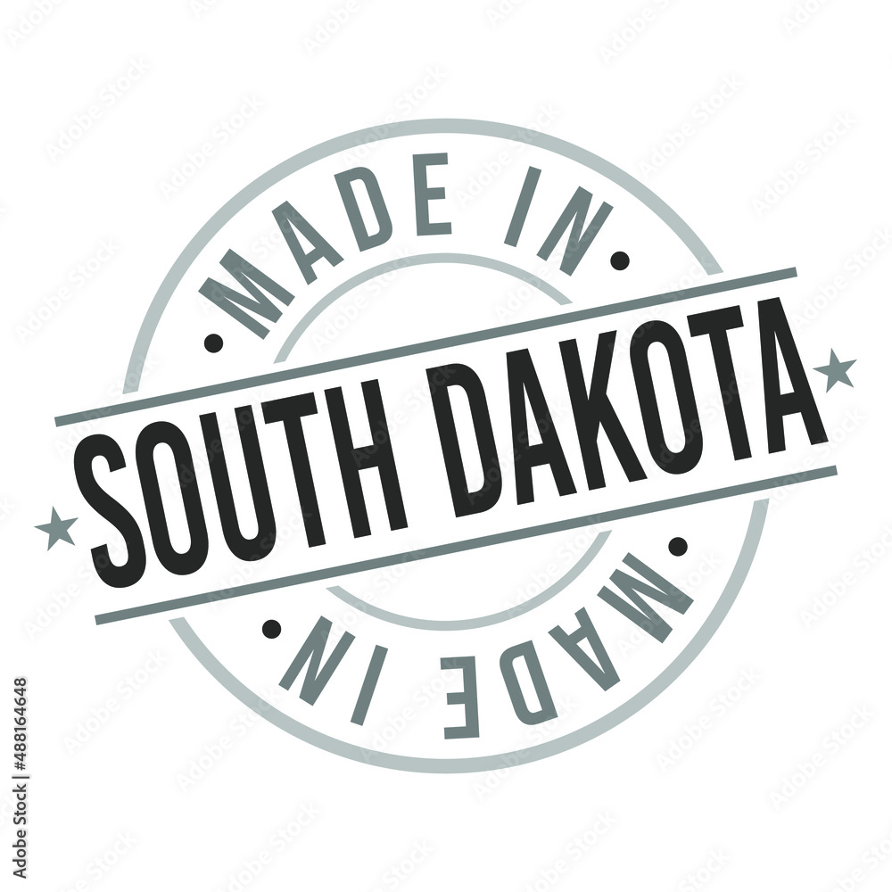 South Dakota USA Stamp Logo Icon Symbol Design Certificated Round. South Dakota USA Stamp Logo Icon Symbol Design Certificated Round.