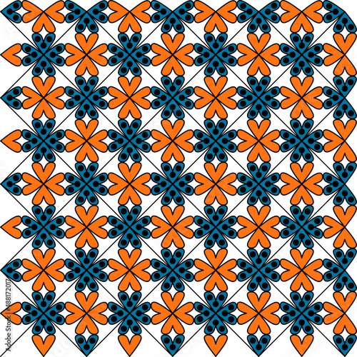 simple batik pattern with elegant colors suitable for textiles photo