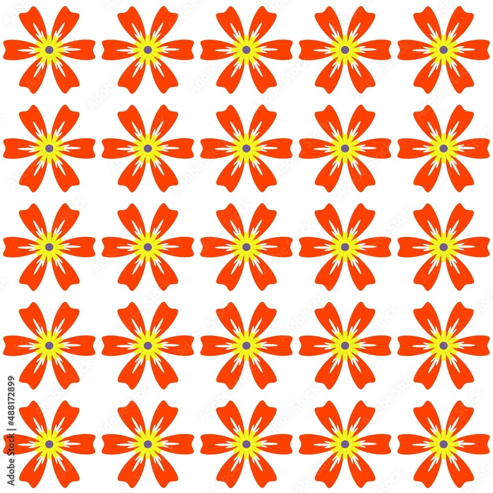 Colored Flowers Pattern Colored Flowers Pattern