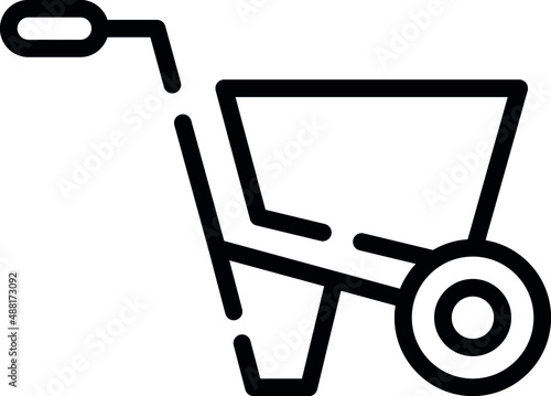 Wheel barrow is used for transfer soil to another place