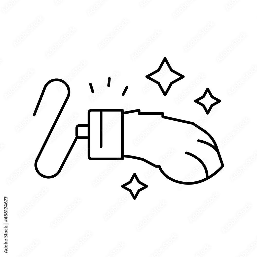 rabbit paw luck lotto line icon vector illustration rabbit paw luck lotto line icon vector illustration