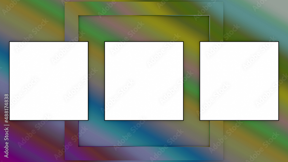 Rahmenmodell Set, modernes, minimalistisches, helles Galeriewandmodell, 3D digital Rendering Rahmenmodell Set, modernes, minimalistisches, helles Galeriewandmodell, 3D digital Rendering