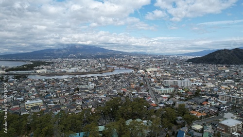 view of the city from above