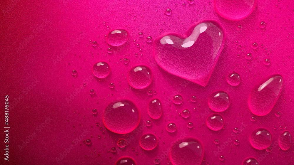 Wassertropfen mit Symbol Herz