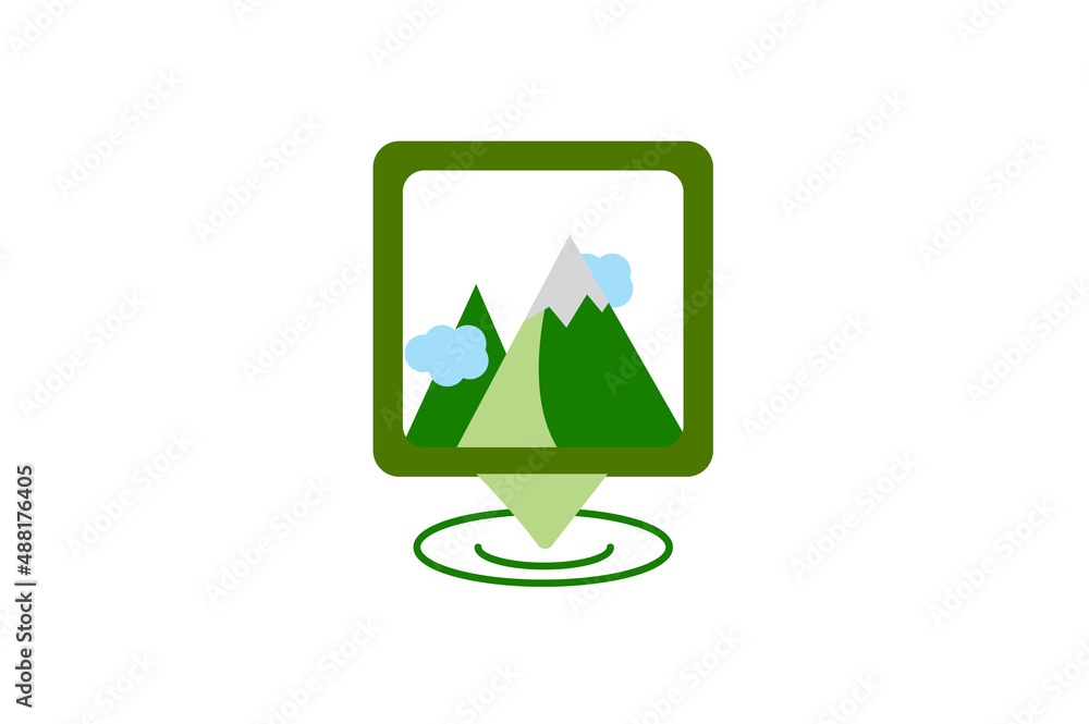 Obraz premium Mountain Isolated which can be easily modified or edit